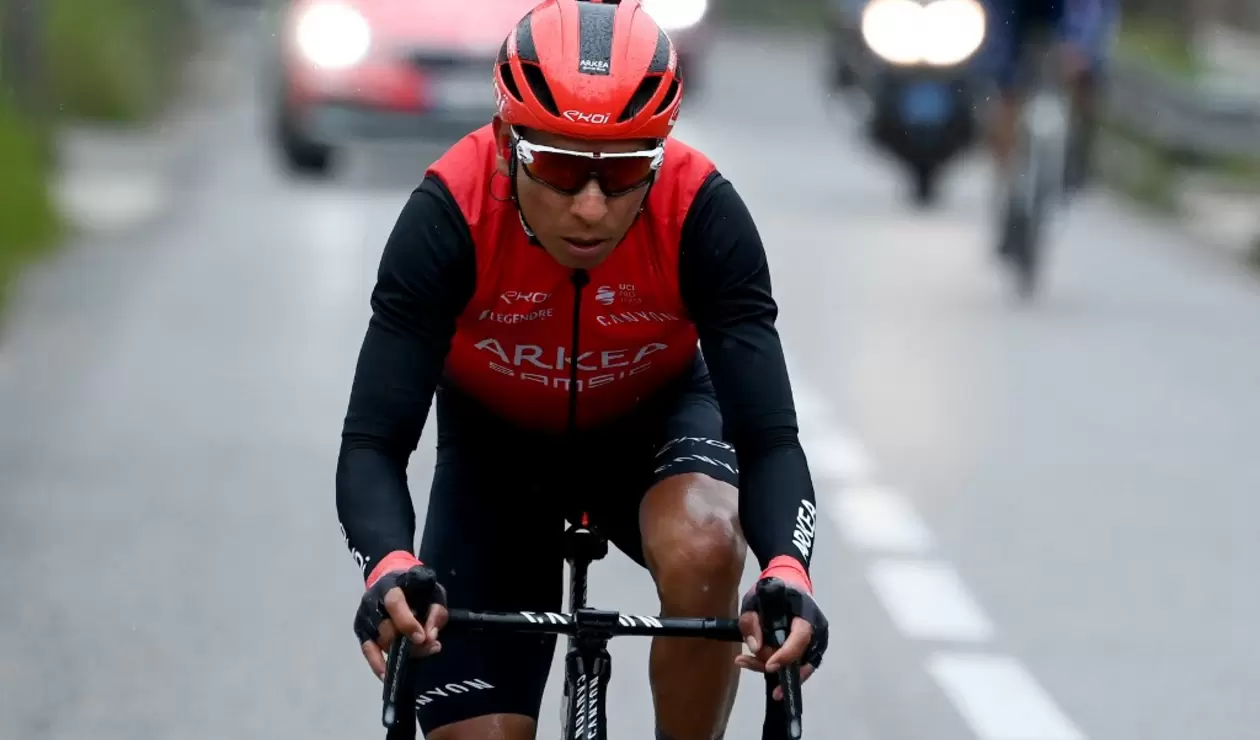 Nairo Quintana durante la última etapa de la París Niza 2022