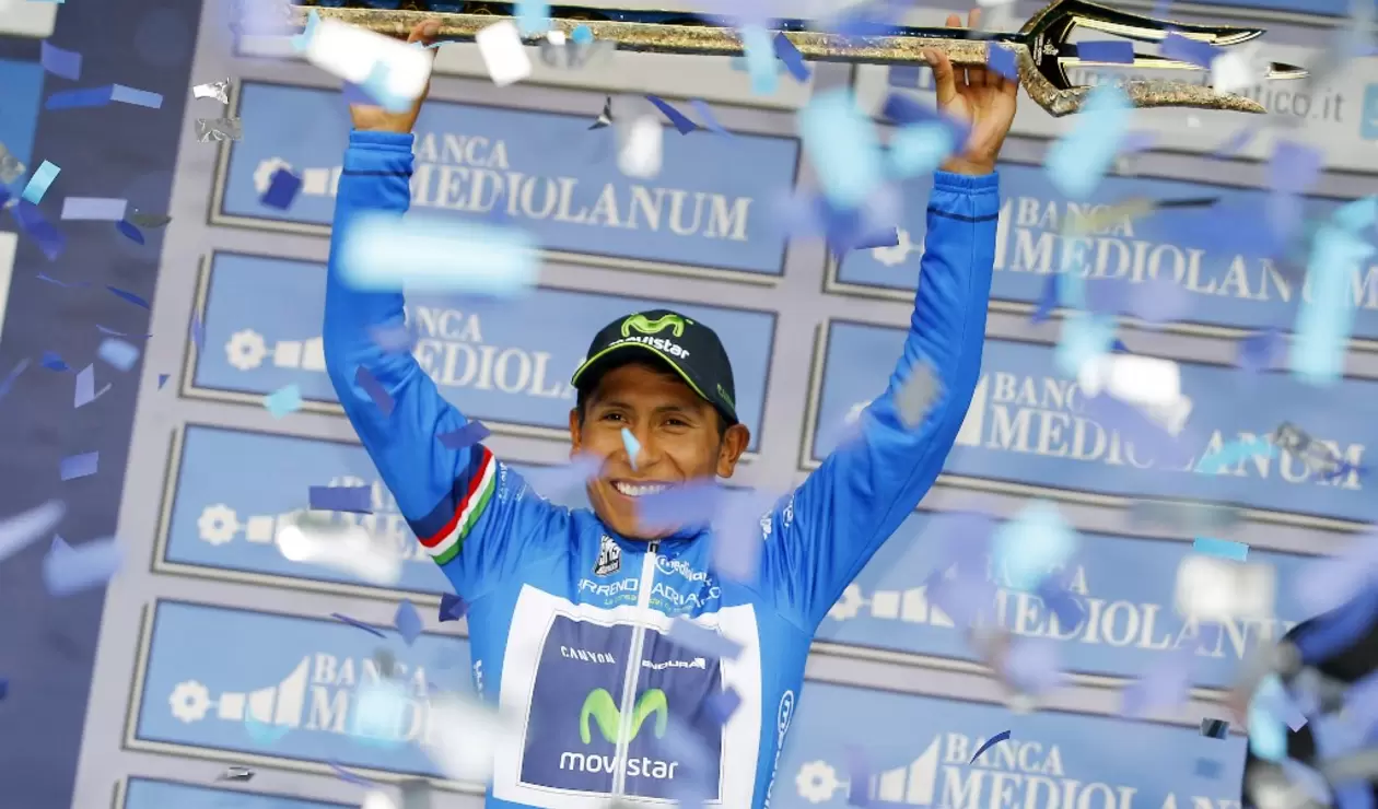 Nairo Quintana ganando en la Tirreno Adriatico