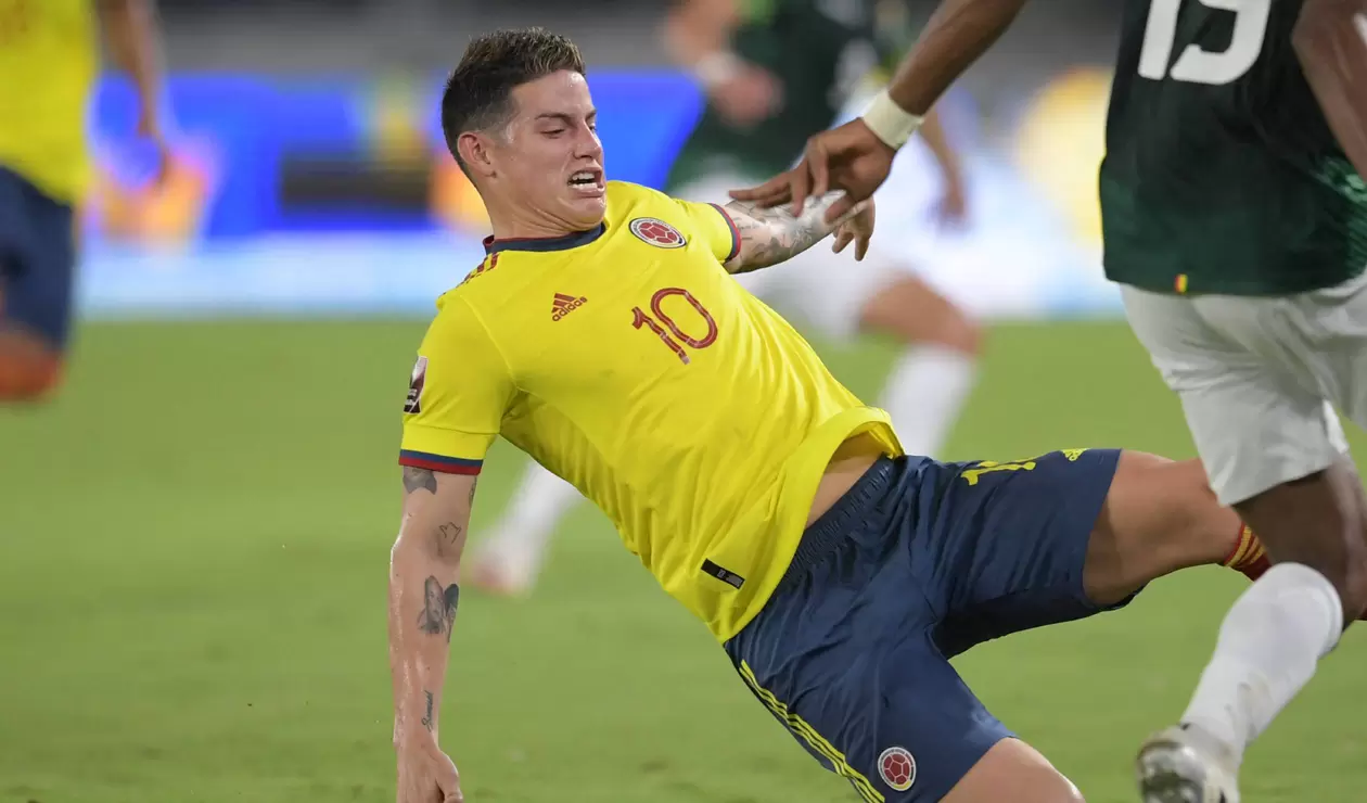 James Rodríguez, figura de Colombia ante Bolivia en las Eliminatorias
