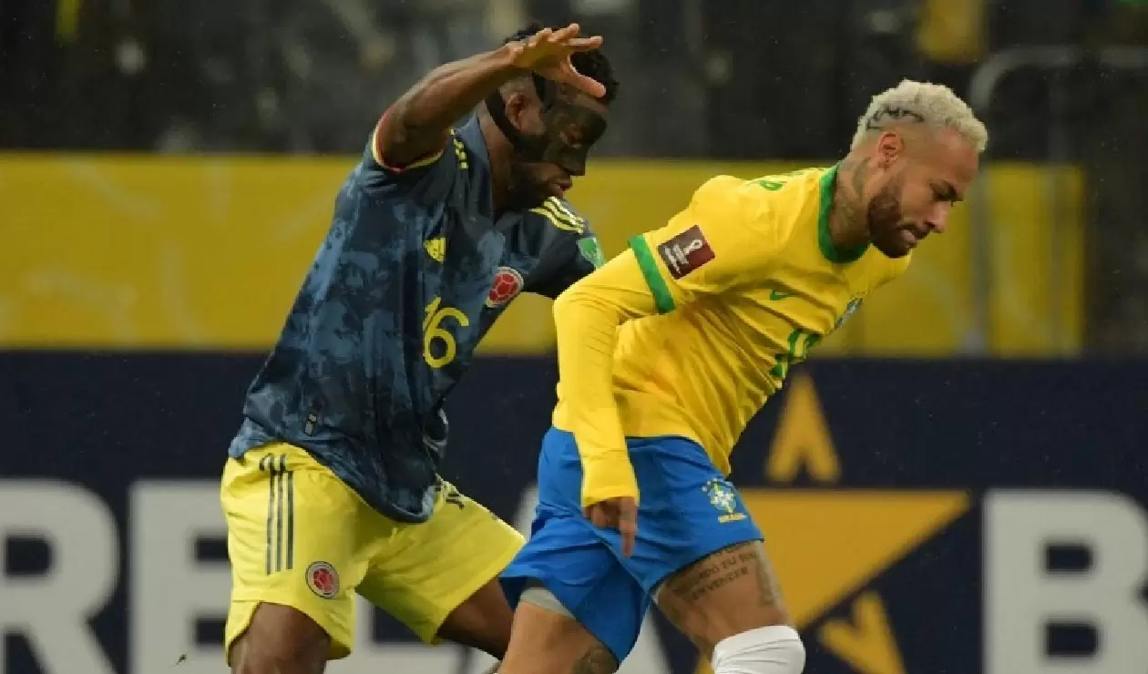 Lerma y Neymar en la Copa América 2021.