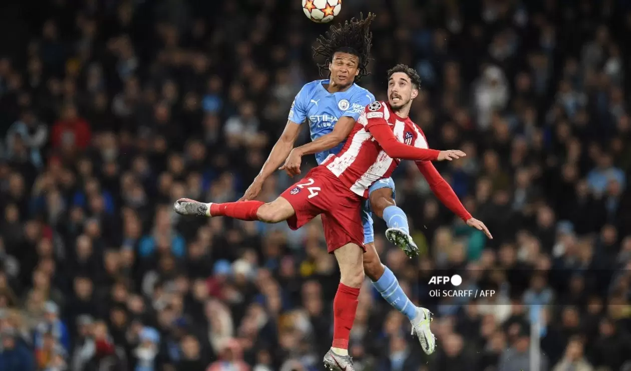 Manchester City vs Atlético en el duelo de ida por los cuartos de Champions League.