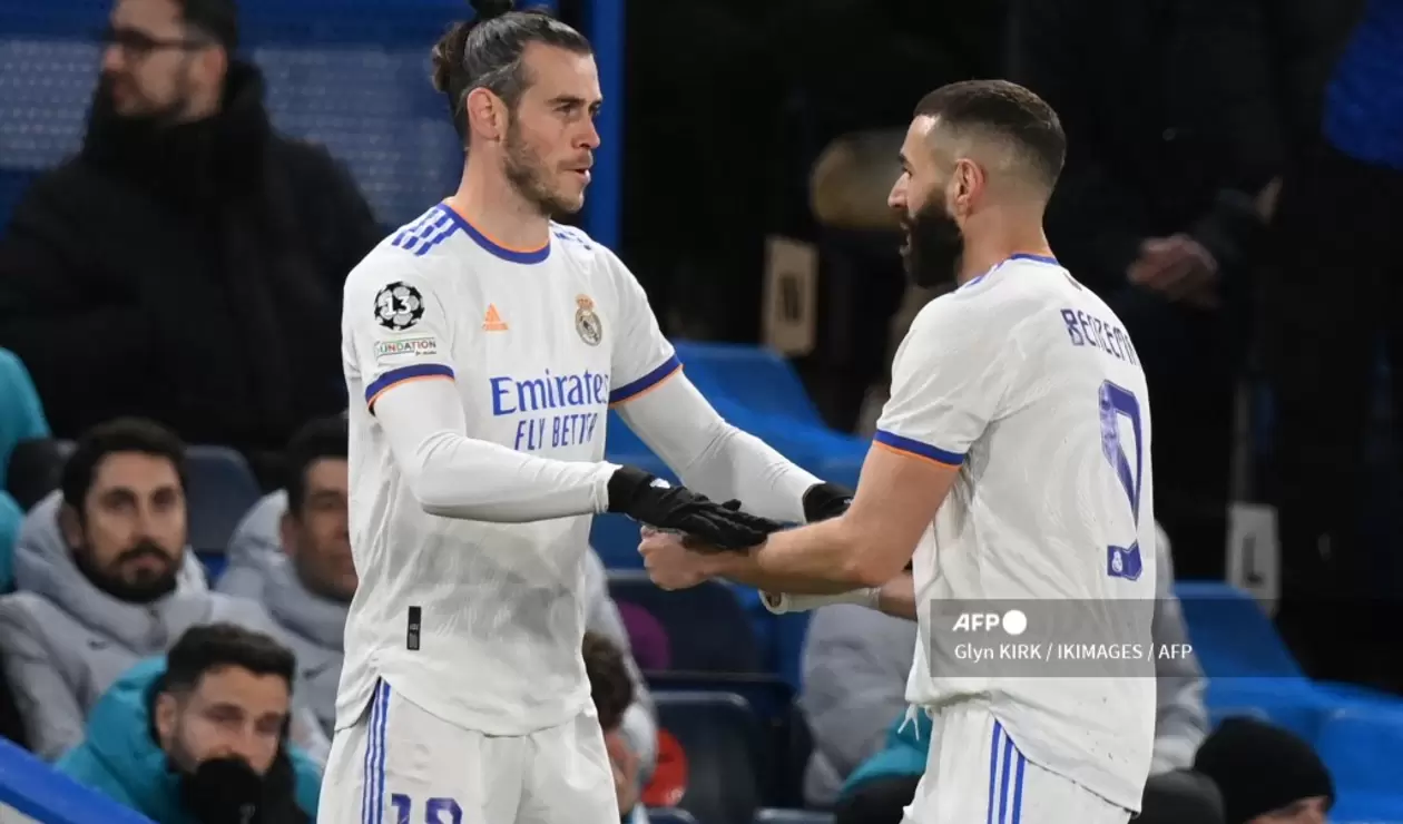Gareth Bale en el ultimo partido de Champions sustituyendo a Benzema.