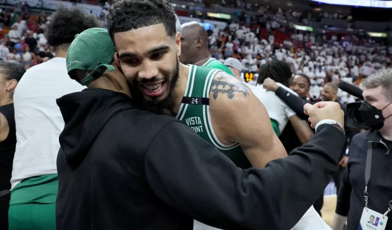 Celtics tras vencer a Miami en la final del este de la NBA
