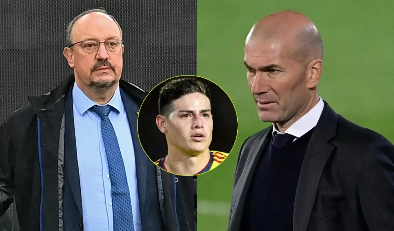Rafa Benítez, James y Zidane