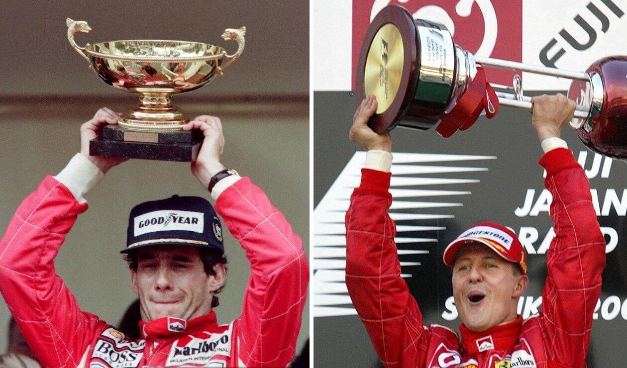 Ayrton Senna y Michael Schumacher