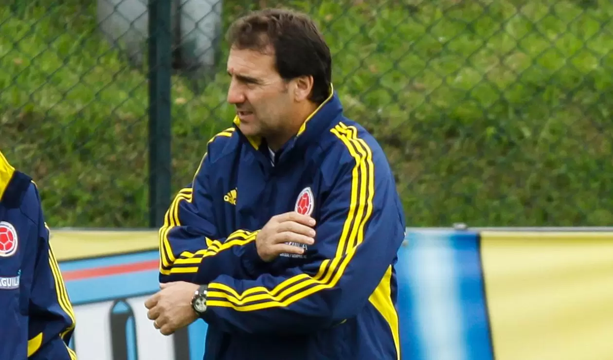 Néstor Lorenzo como asistente de Pékerman en la Selección Colombia