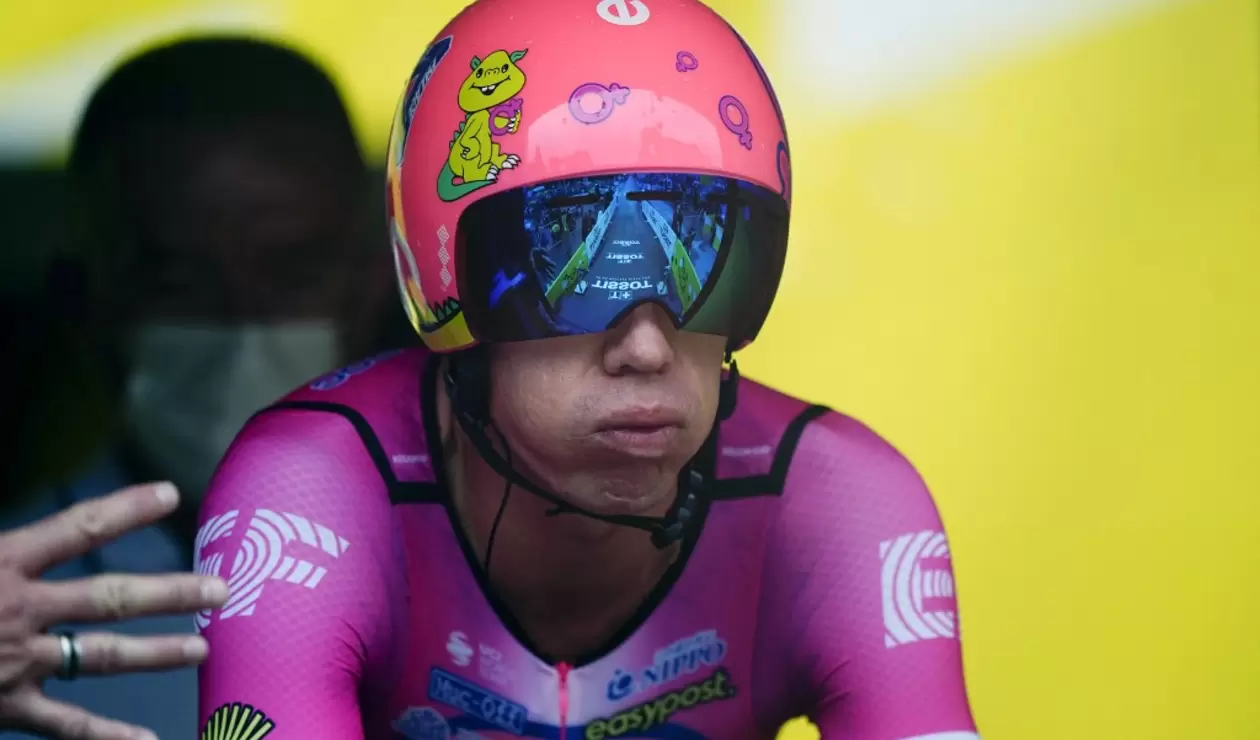 Rigoberto Urán en la penúltima etapa del Tour de Francia 2022