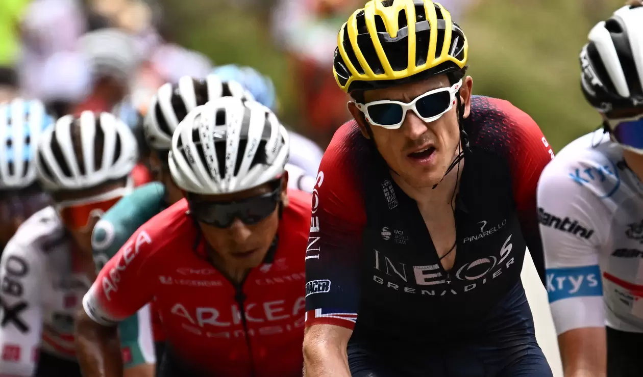 Nairo Quintana y Geraint Thomas en una etapa del Tour de Francia