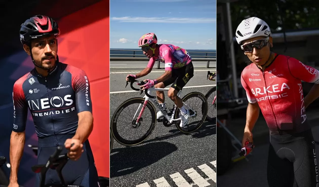 Nairo Quintana, Daniel Martínez, Rigoberto Urán, Tour de Francia 2022