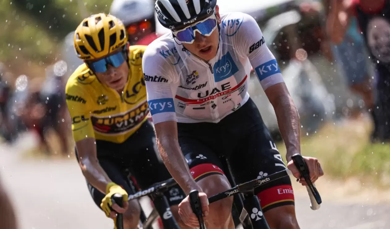 Pogacar adelante de Vingegaard en el Tour de Francia 2022