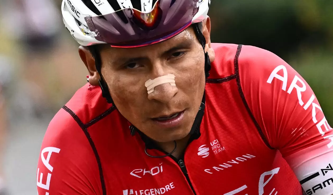 Nairo Quintana en una de las etapas del Tour de Francia 2022