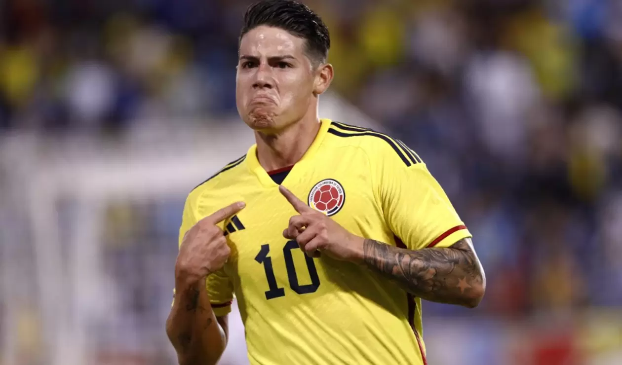 James Rodríguez marcó el primer gol de Colombia ante Guatemala