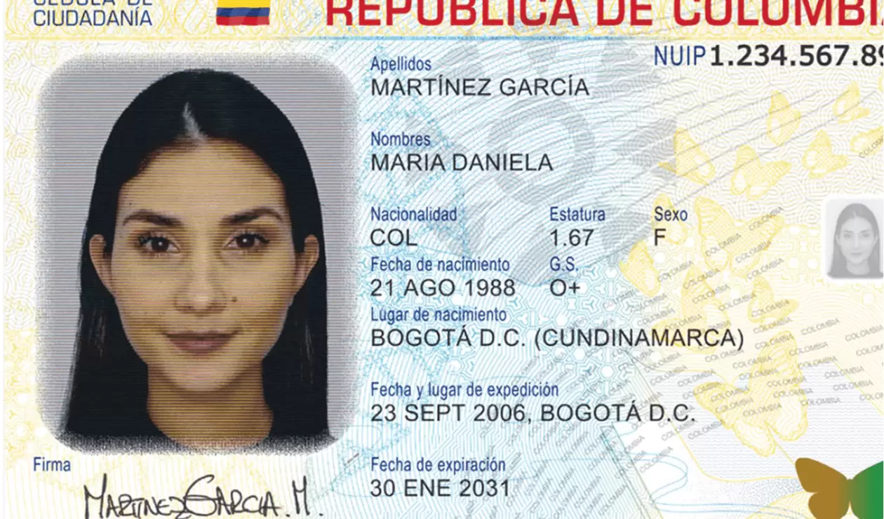 Cédula de ciudadanía en Colombia nueva
