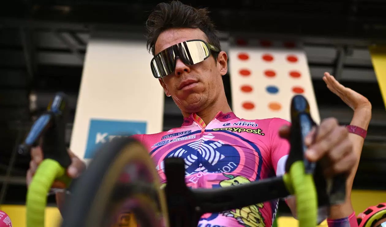 Rigoberto Uran en una de las etapas de la Vuelta a España