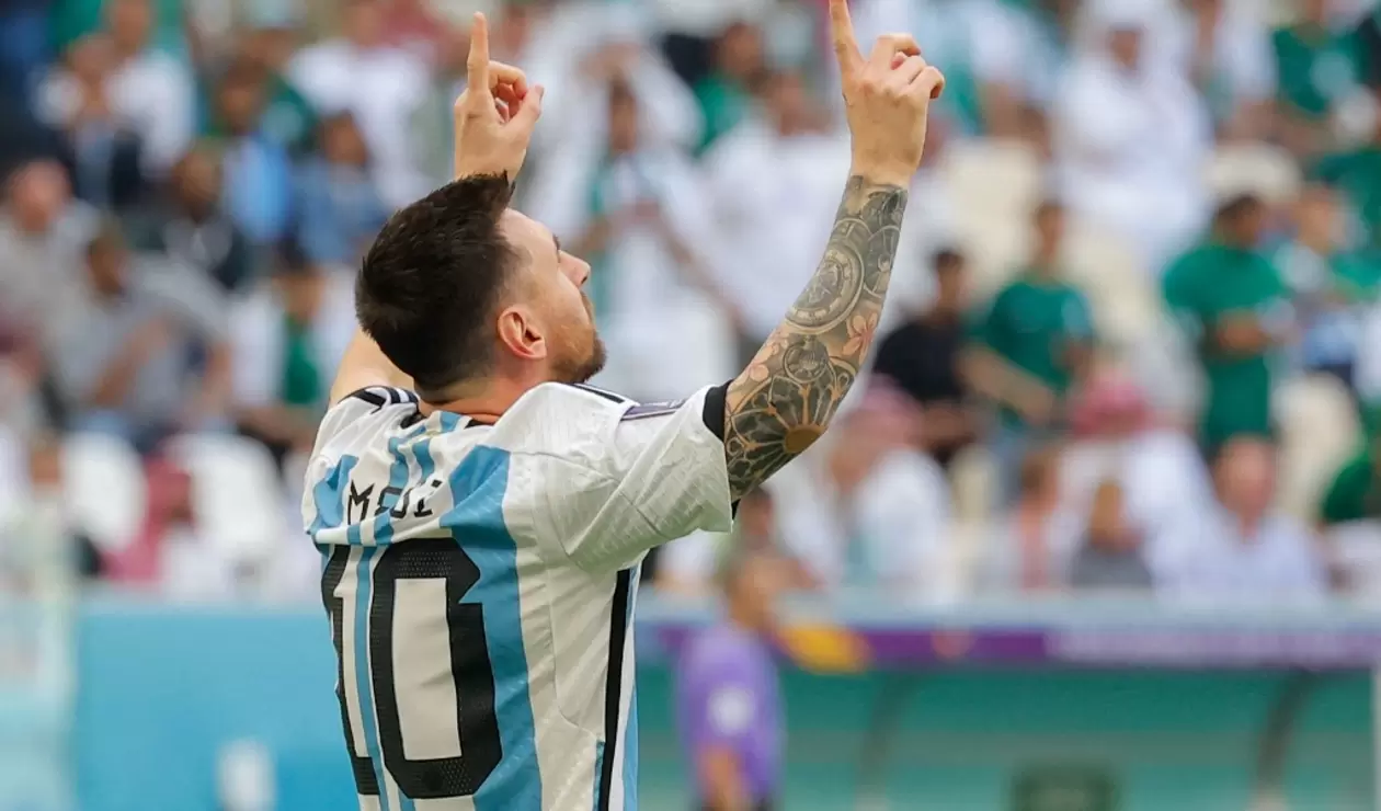 Lionel Messi, gol de Argentina contra Arabia