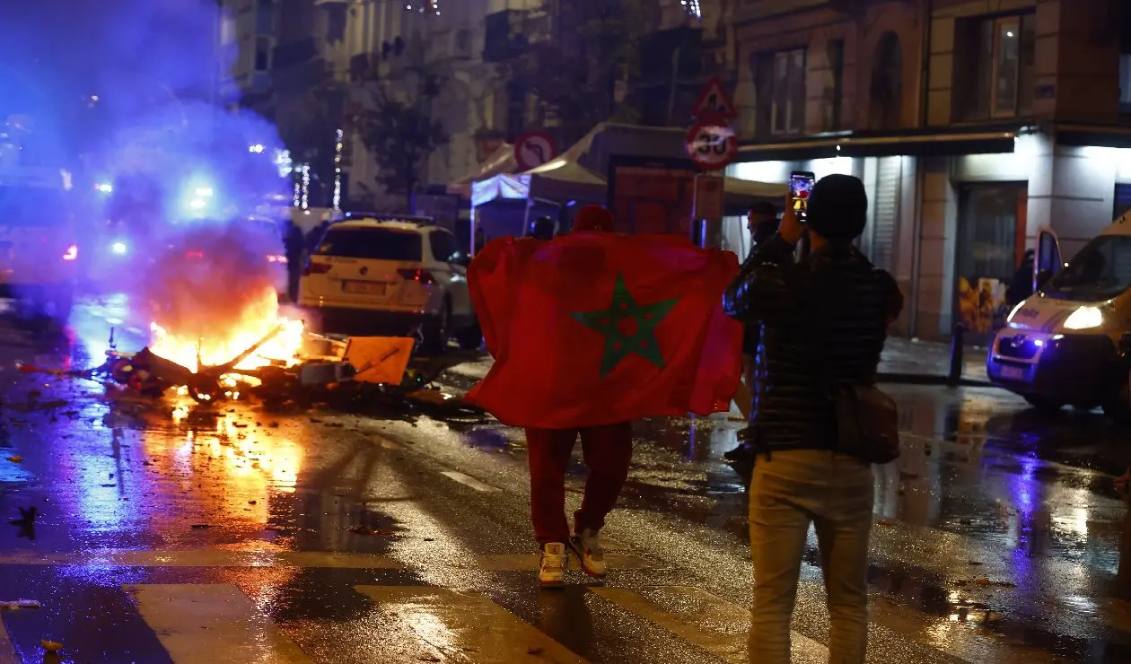 Actos vandálicos en Bruselas tras el partido Bélgica-Marruecos