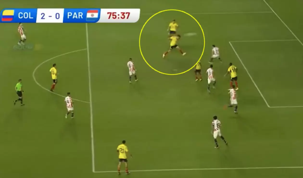 Gol Falcao en el Colombia vs Paraguay