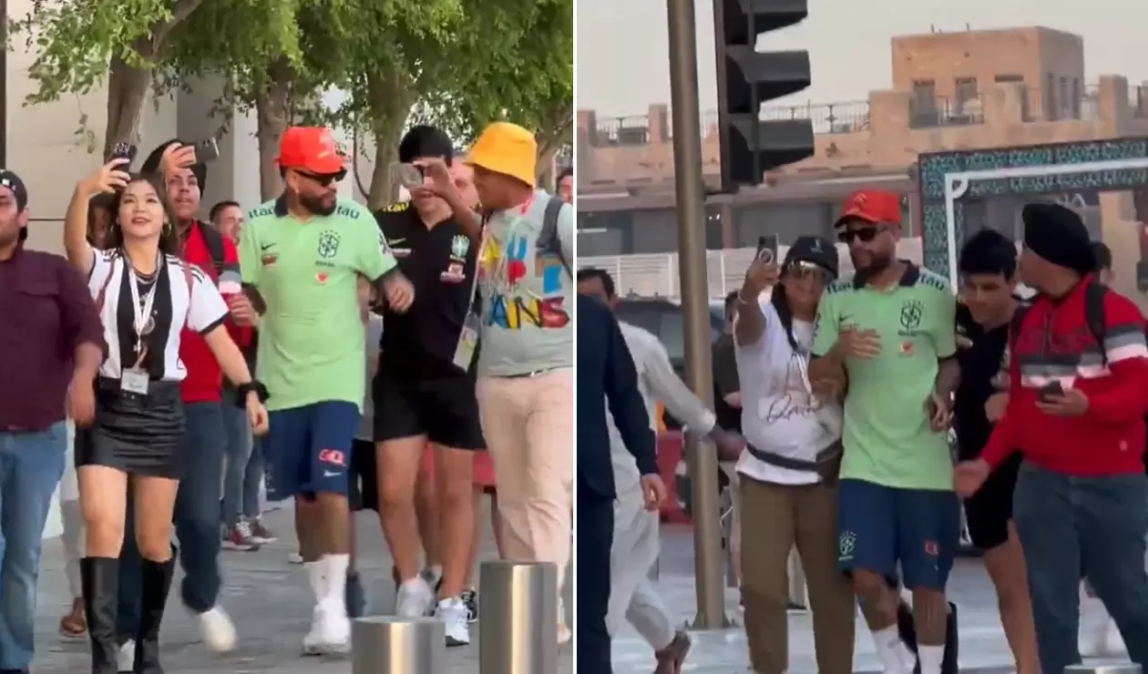 Imitador de Neymar en las calles de Doha
