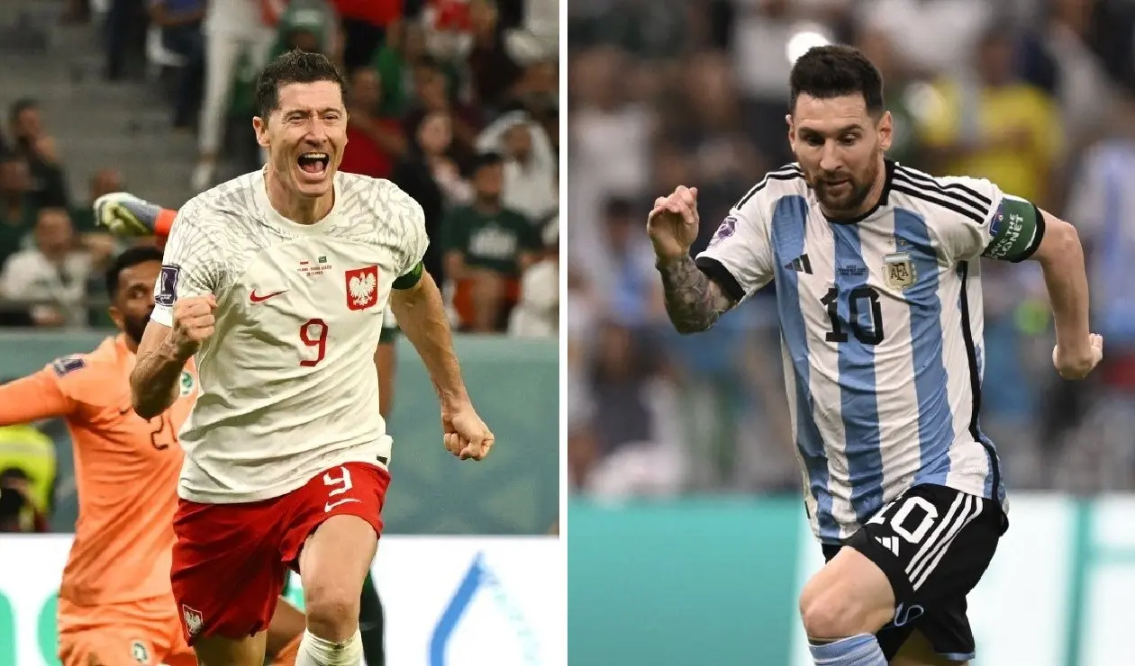 Robert Lewandowski y Lionel Messi