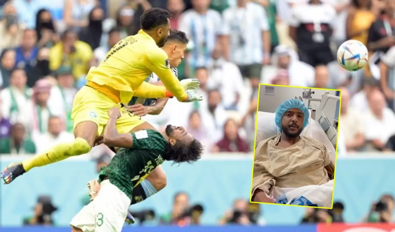 Yasser Al-Shahrani, jugador de Arabia Saudita sufre golpe vs Argentina