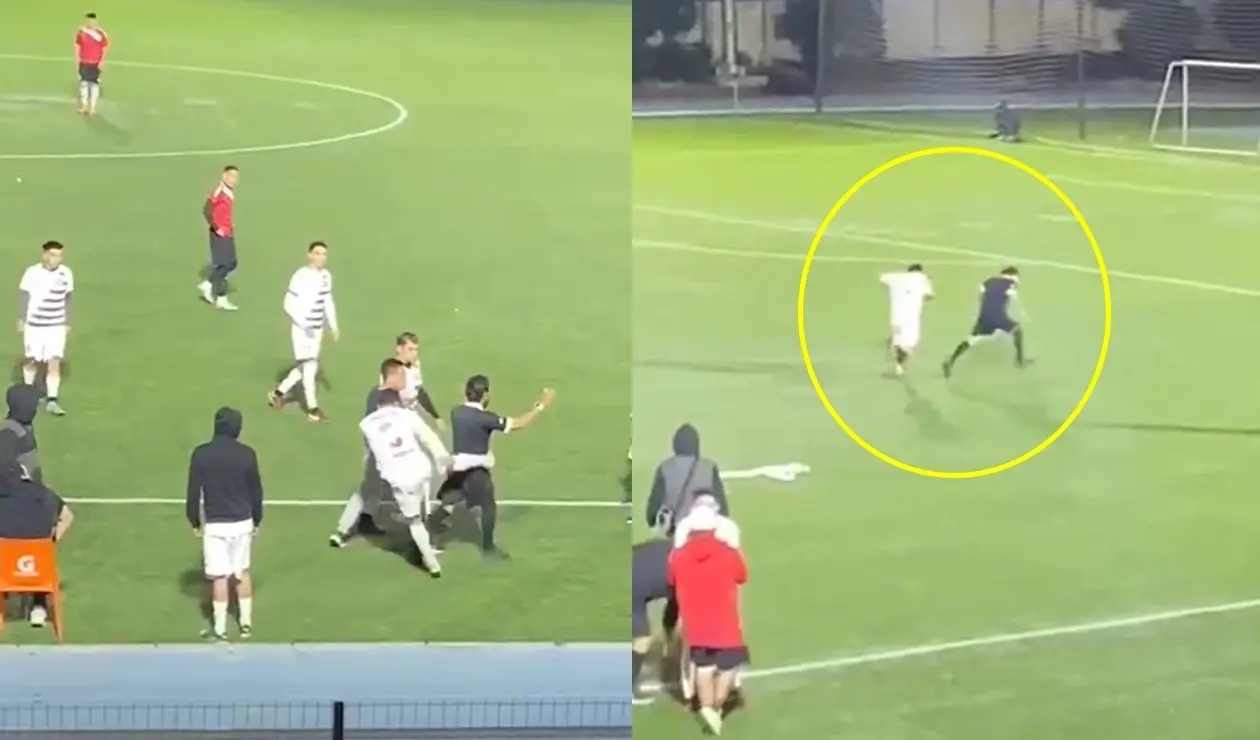 árbitro golpeado por un jugador en pleno partido