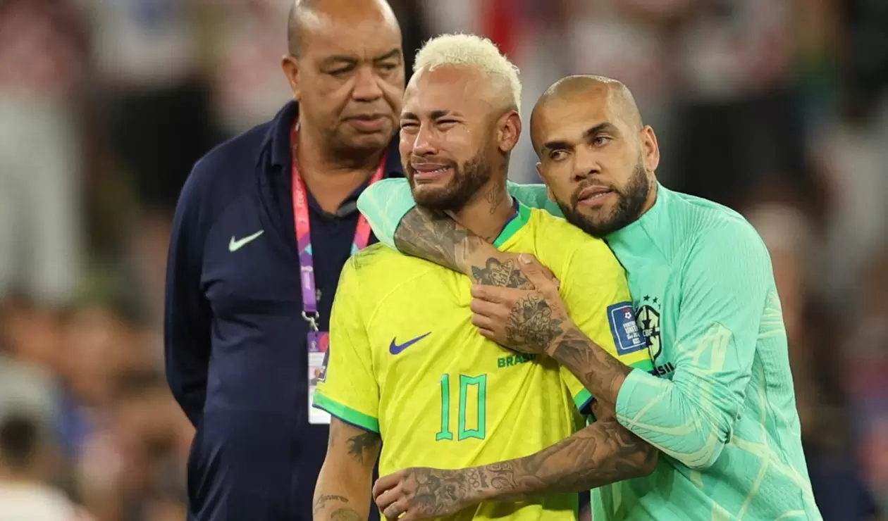 Neymar acabó llorando tras la eliminación de Brasil en Qatar 2022