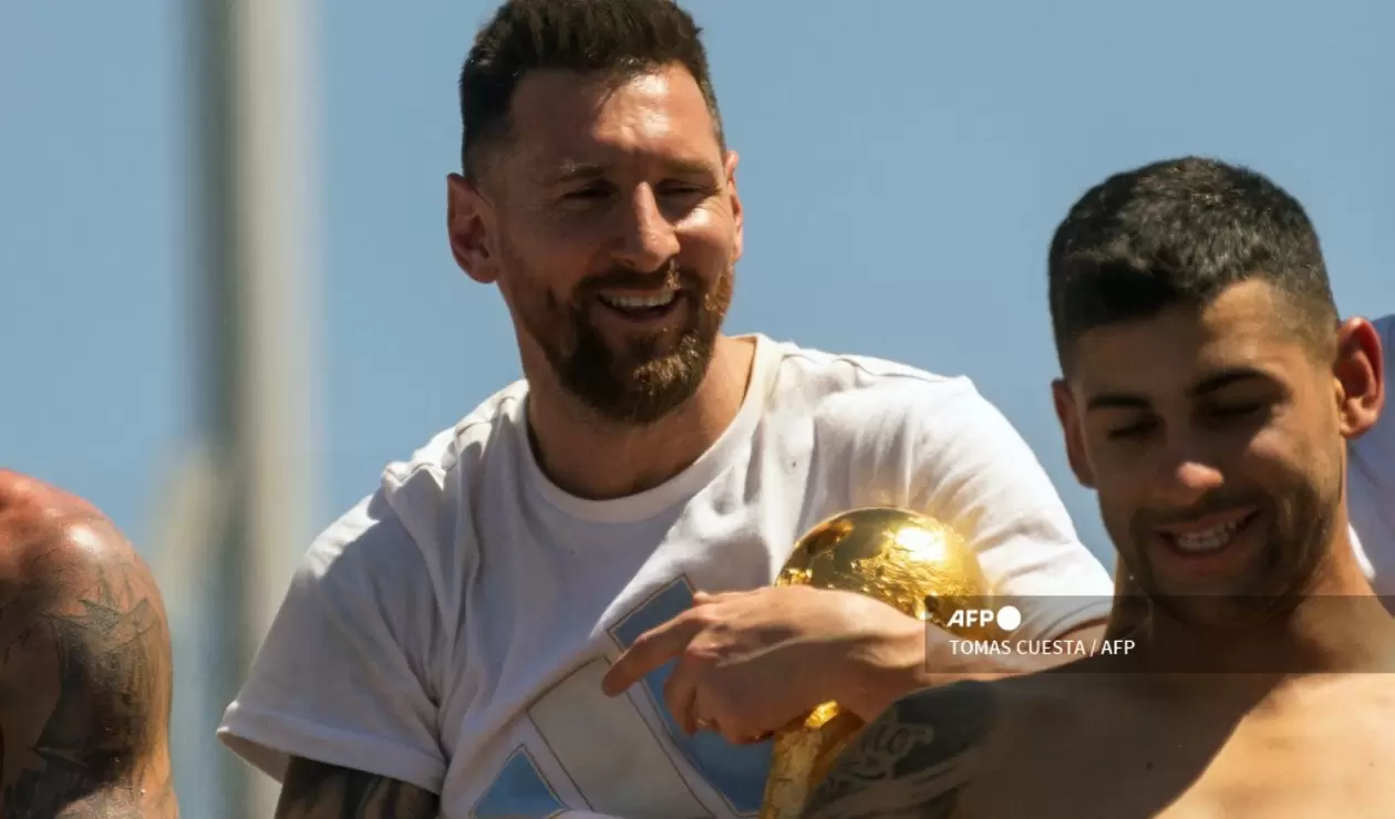 Lionel Messi - Celebración título Mundial Qatar 2022