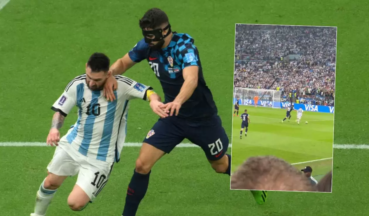 Lionel Messi en el tercer gol de Argentina ante Croacia