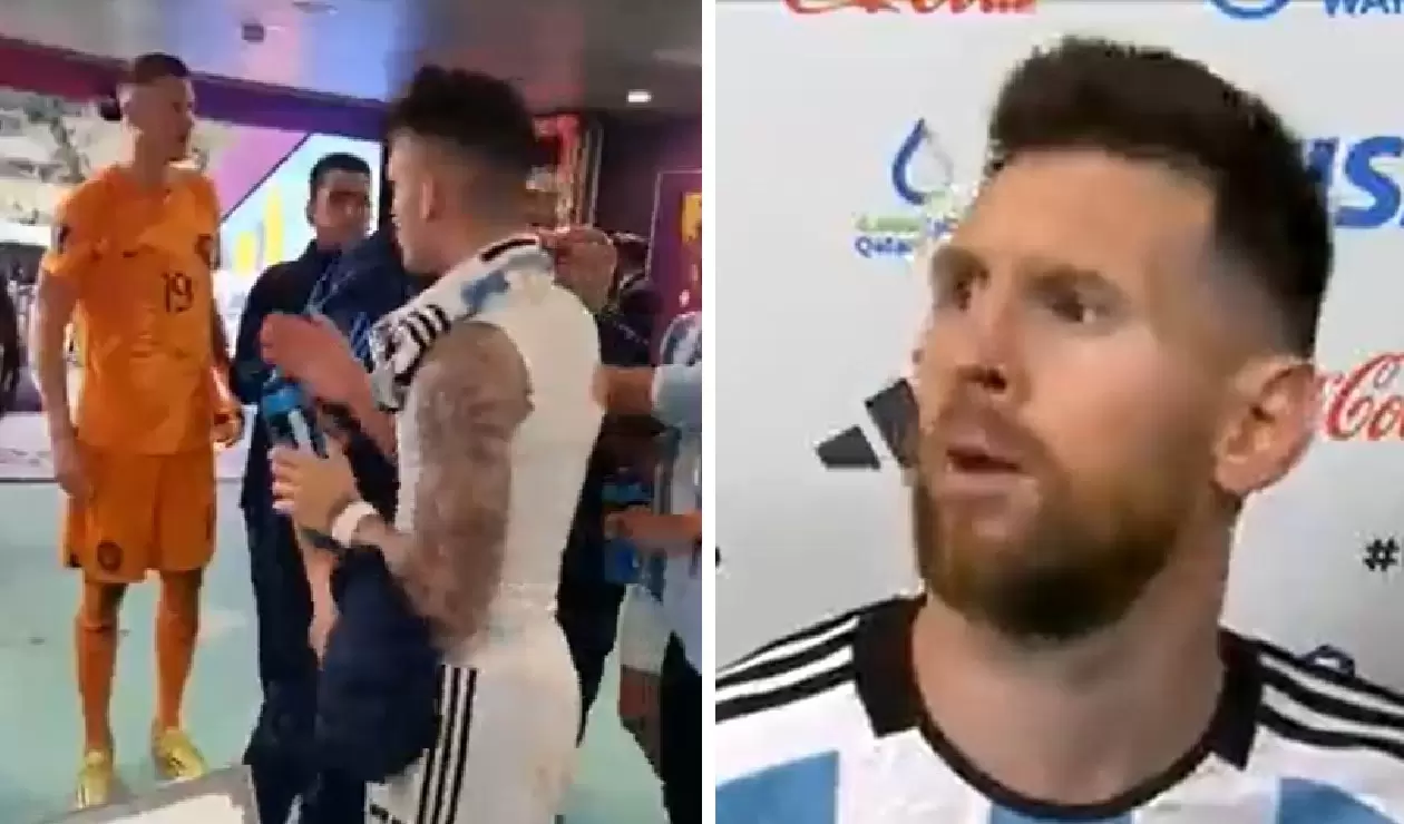 Lionel Messi y el insulto a un jugador de Países Bajos