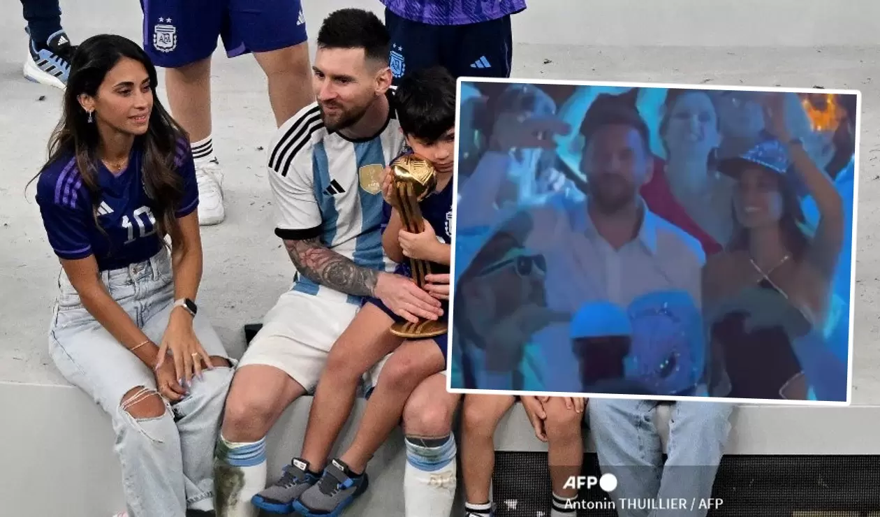 Messi y Antonella siguen celebrando el título mundial de Argentina