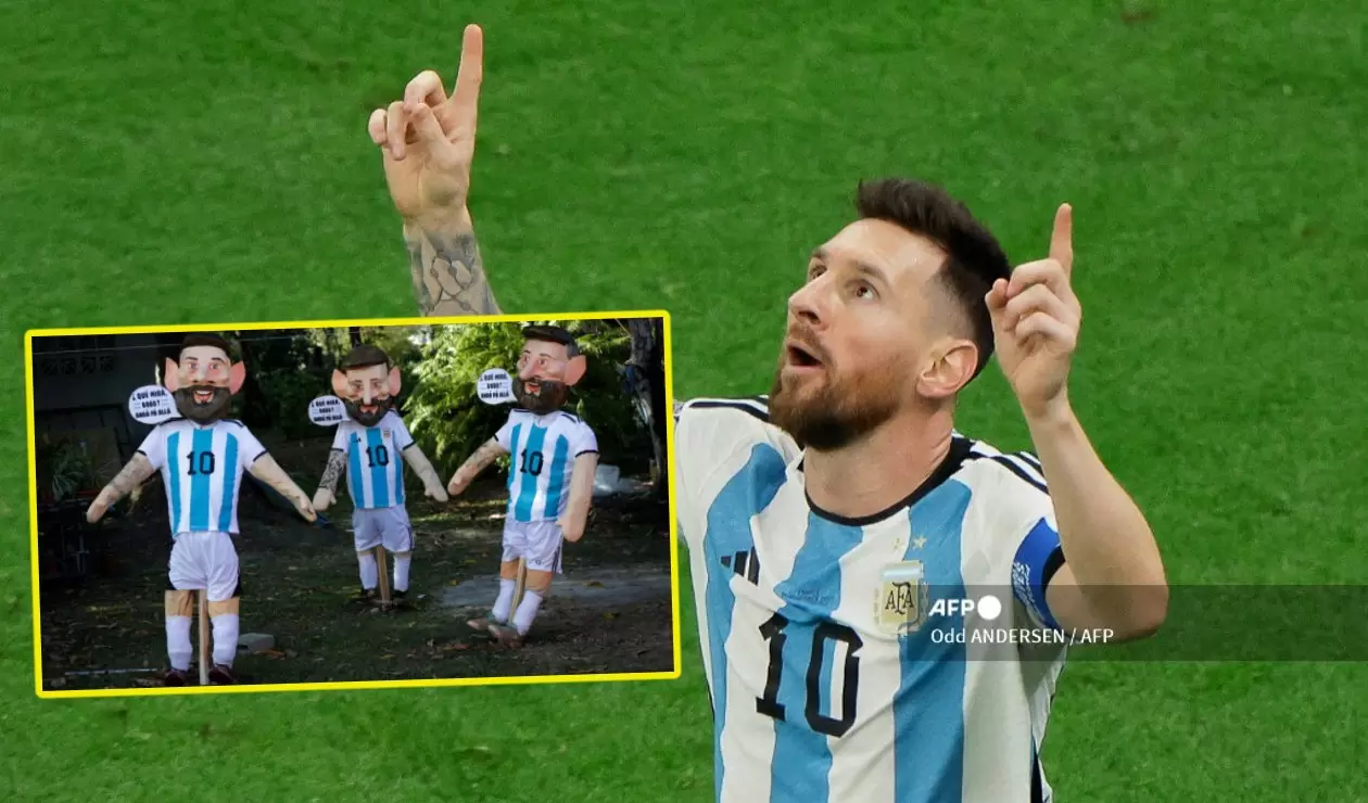 Messi y los muñecos de año viejo inspirados en él