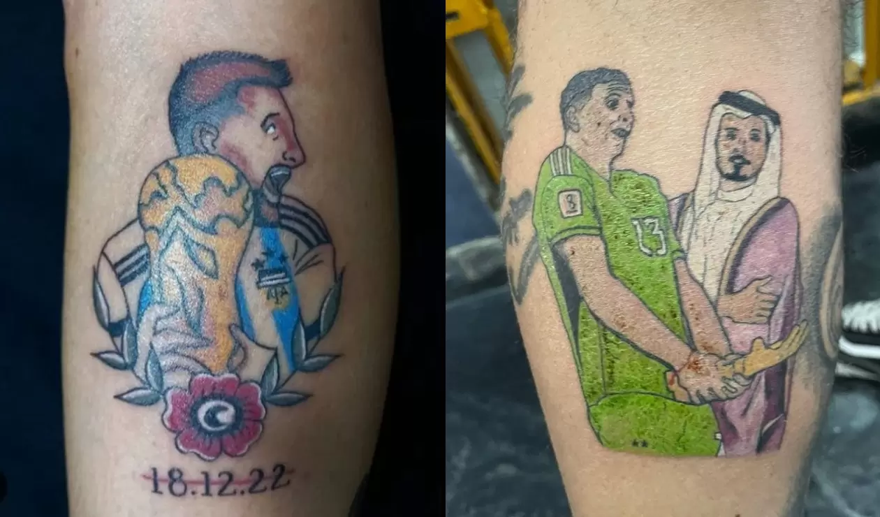 Peores tatuajes de Argentina tras victoria en el Mundial de Qatar
