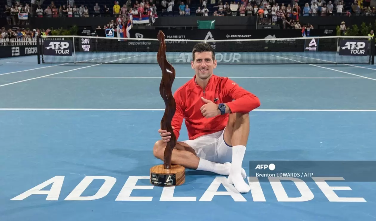 Novak Djokovic ganó el ATP 250 de Adelaida 2023