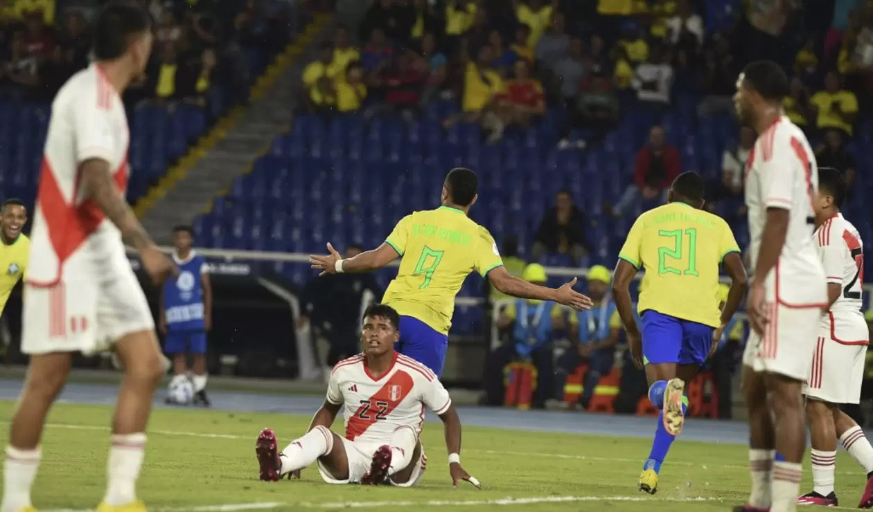 Vítor Roque anotó el primer gol de Brasil en el  Sudamericano Sub-20