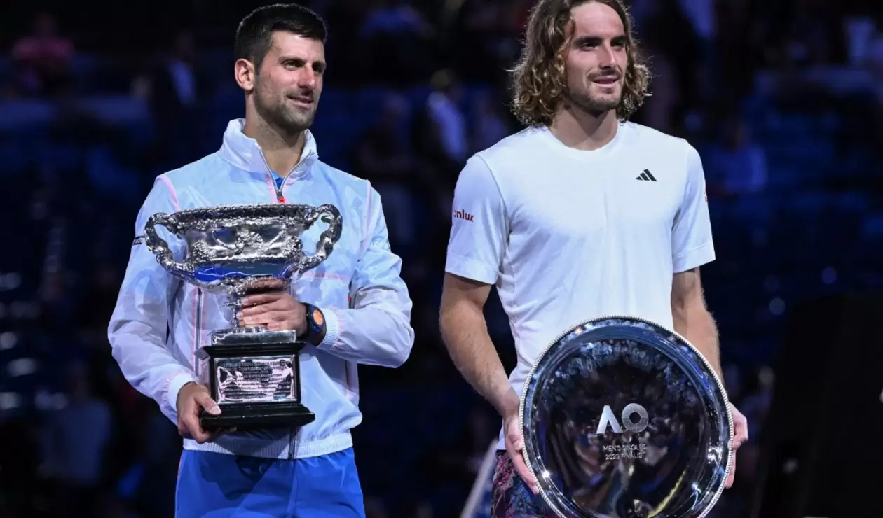 Novak Djokovic y Stefanos Tsisipas - Australian Open 2023