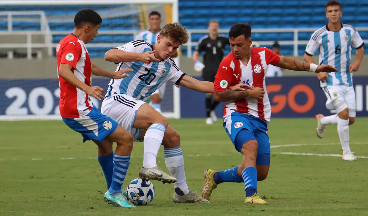 Argentina vs Paraguay en el Sudamericano sub 20 2023