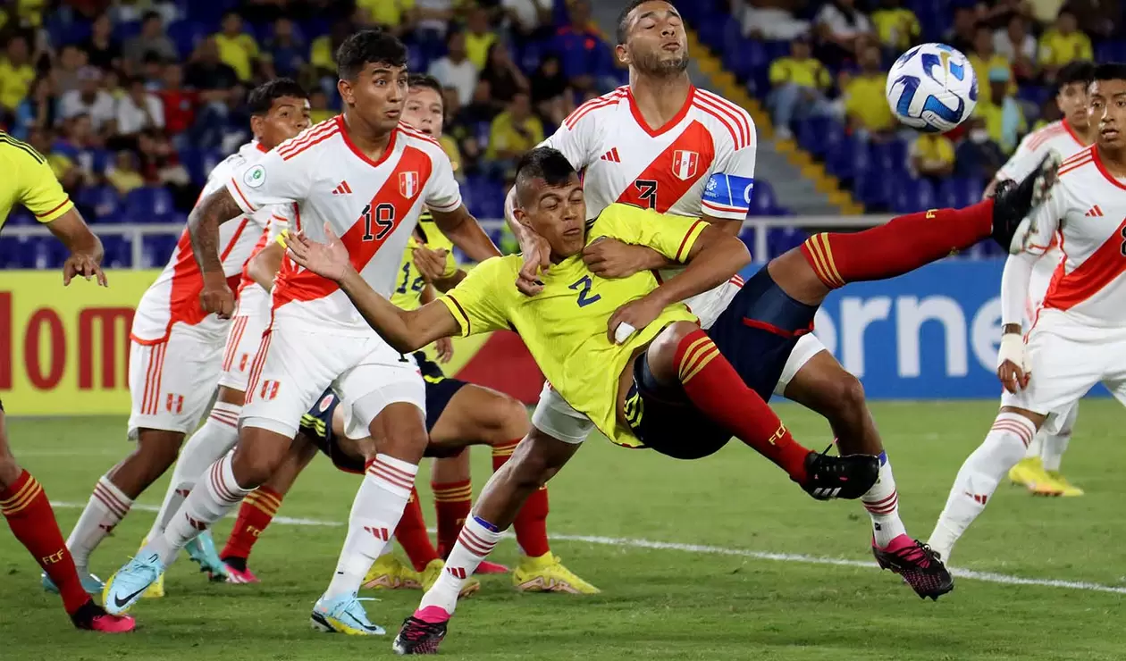 Colombia empató ante Perú en el primer tiempo del partido, Sudamericano Sub 20