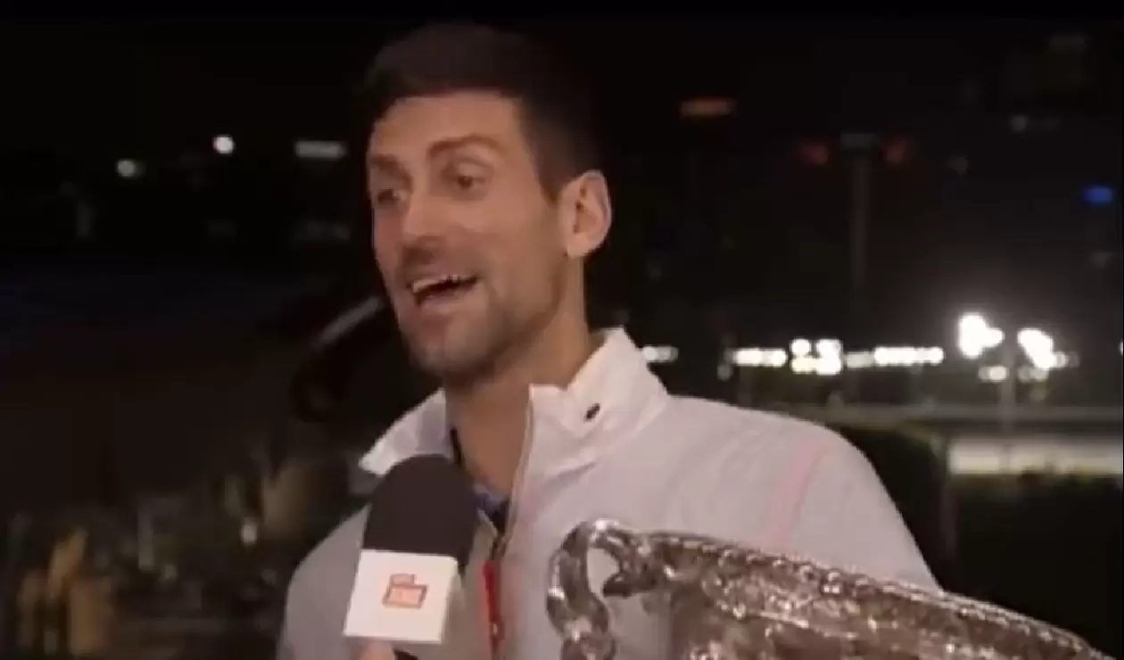 Novak Djokovic cantando 'Muchachos'