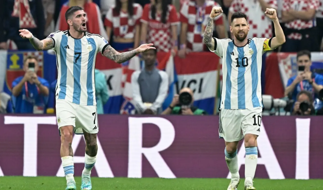 Lionel Messi y Rodrigo De Paul