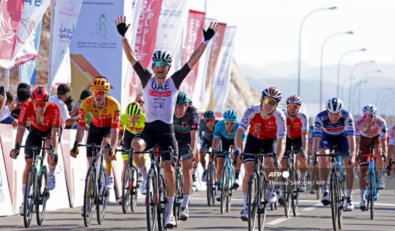 Tour de Omán 2023: Diego Ulissi ganó la cuarta etapa