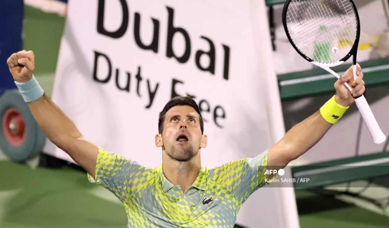 Novak Djokovic en el Torneo de Dubái 2023