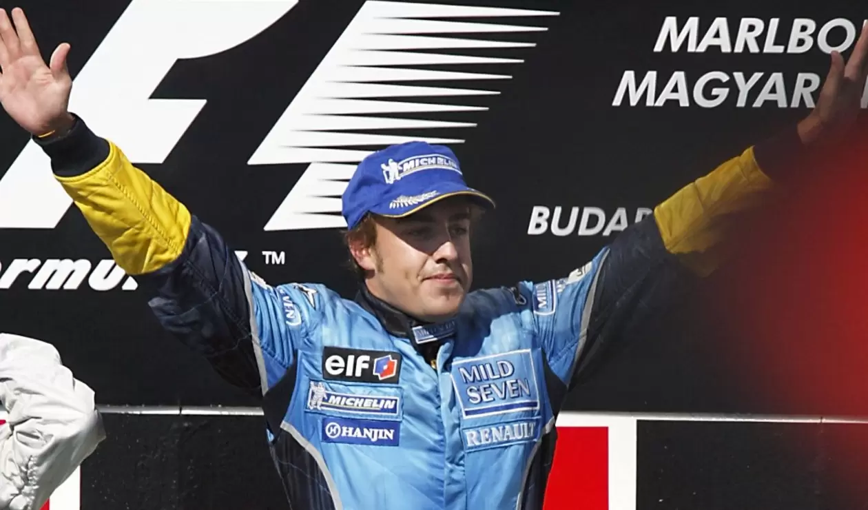 Fernando Alonso en el Gran Premio de Hungría 2003