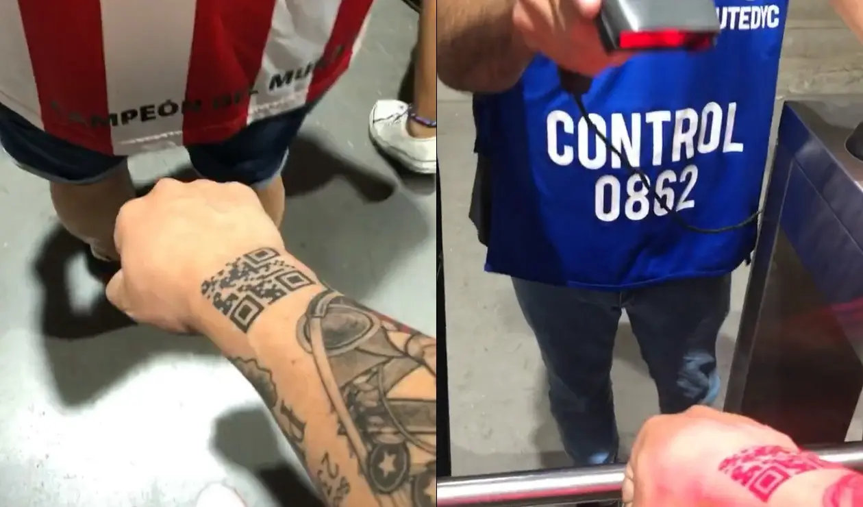 Hincha de Estudiantes con código QR