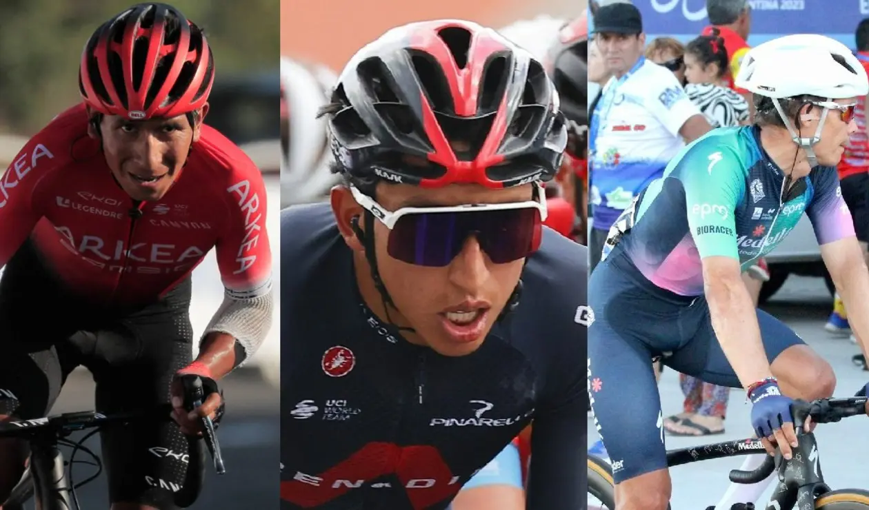 Nairo Quintana Egan Bernal y Superman López