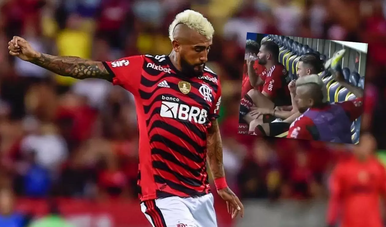 Show de Arturo Vidal en partido con Flamengo
