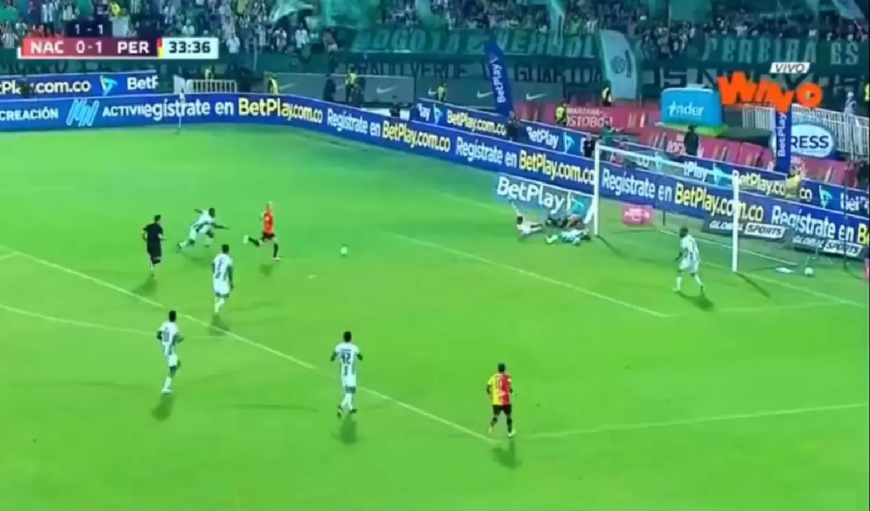Gol de Pereira a Nacional por la Superliga