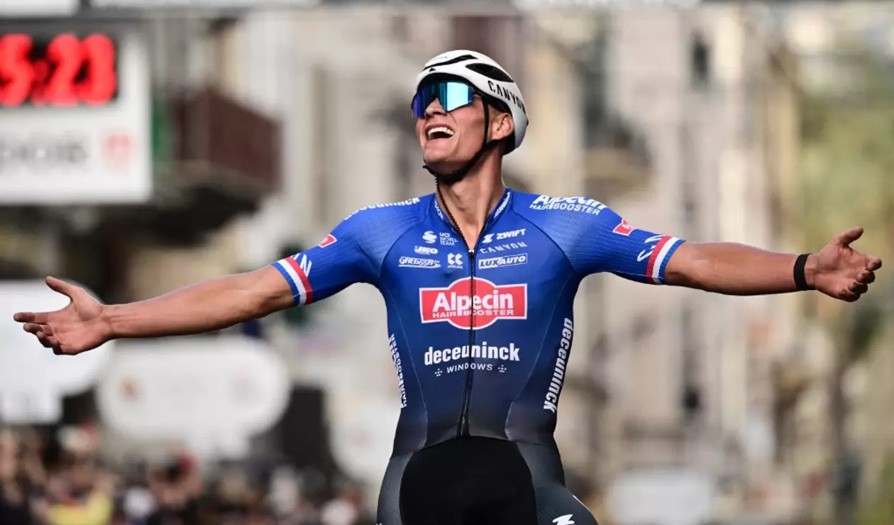 Mathieu Van Der Poel, ganador de la Milán San Remo 2023