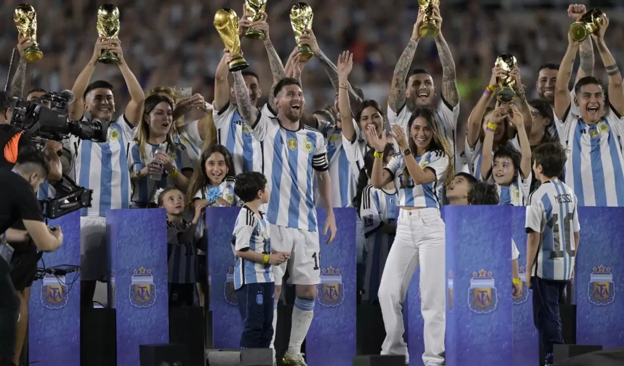 Argentina - Festejo del título de la Copa del Mundo Qatar 2022