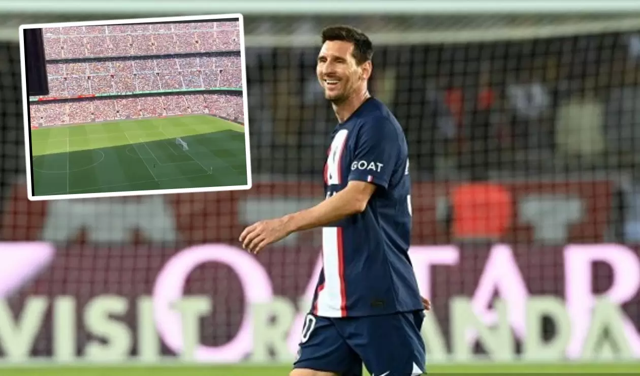 El cántico a Messi en el Camp Nou