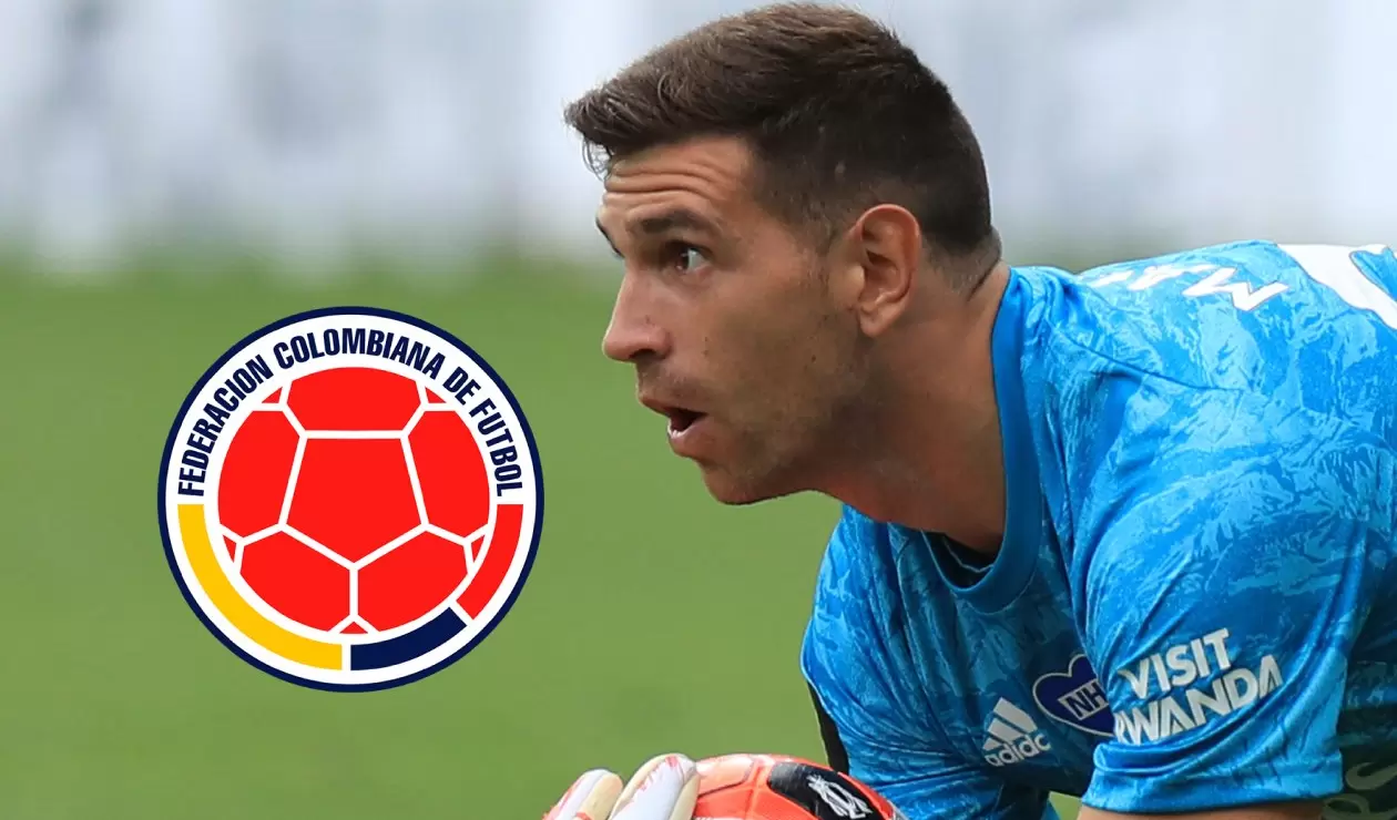 Emiliano Martínez y su emoción al conocer a referente de la Selección Colombia